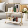 Modern 2-Layer Organizer - Stylish Storage for Vanity, Kitchen, and Food Display (1)