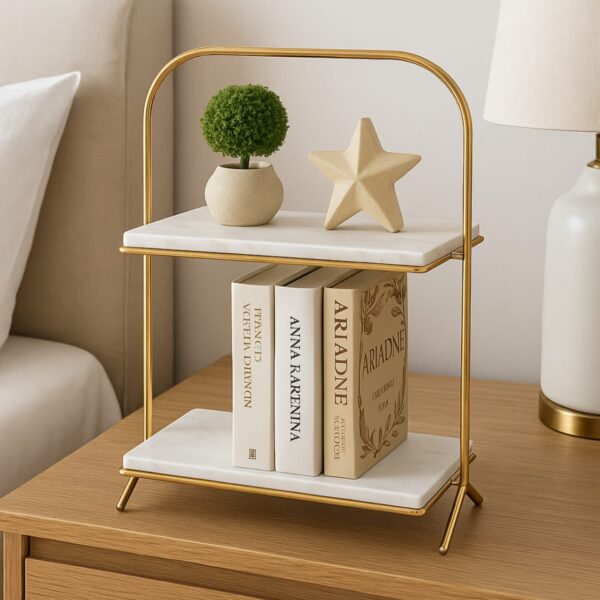 Modern 2-Layer Organizer - Stylish Storage for Vanity, Kitchen, and Food Display - Image 4
