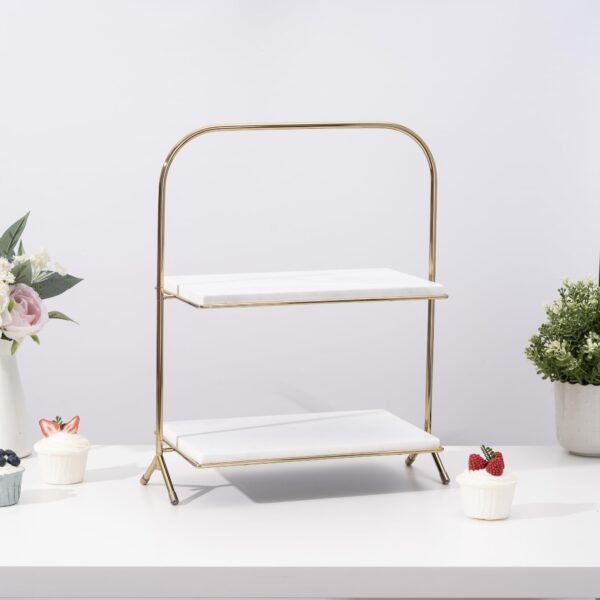 Modern 2-Layer Organizer - Stylish Storage for Vanity, Kitchen, and Food Display - Image 5