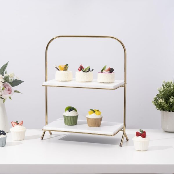 Modern 2-Layer Organizer - Stylish Storage for Vanity, Kitchen, and Food Display - Image 6