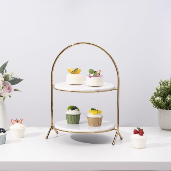 Modern 2-Layer Organizer - Elegant Storage for Vanity, Food - Image 3