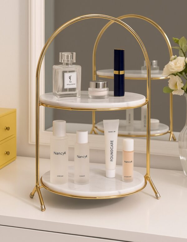 Modern 2-Layer Organizer –-Elegant Storage for Vanity, Food (4)