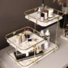 Modern Design Free-Standing 3-Tier Makeup Organizer Shelf – Stylish Cosmetic Storage Solution