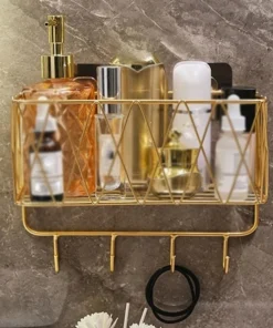Multipurpose Wall-Mounted Storage Rack – Space-Saving Organizer for Washroom, Kitchen & Bedroom
