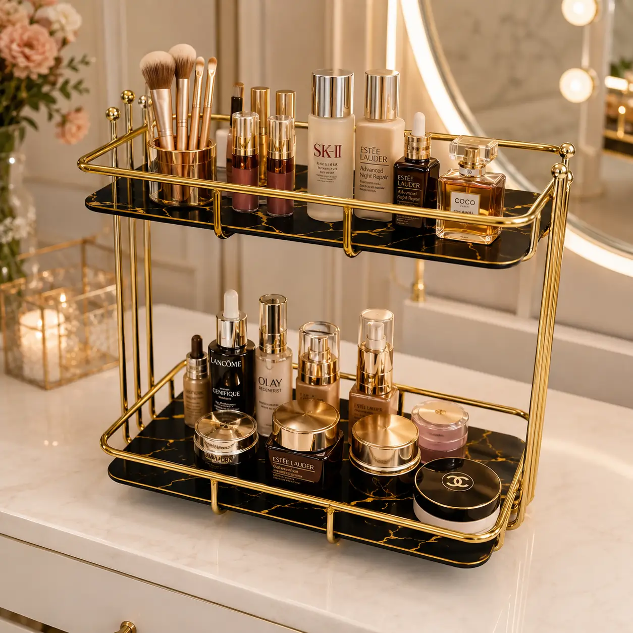 Marble Makeup Organizer