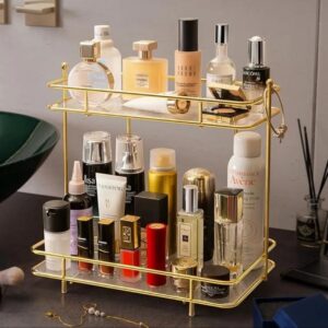 Perfect for vanities, countertops, or professional makeup stations, this cosmetics storage organizer helps you display and sort makeup, skincare, and beauty tools with ease. The tran (3)