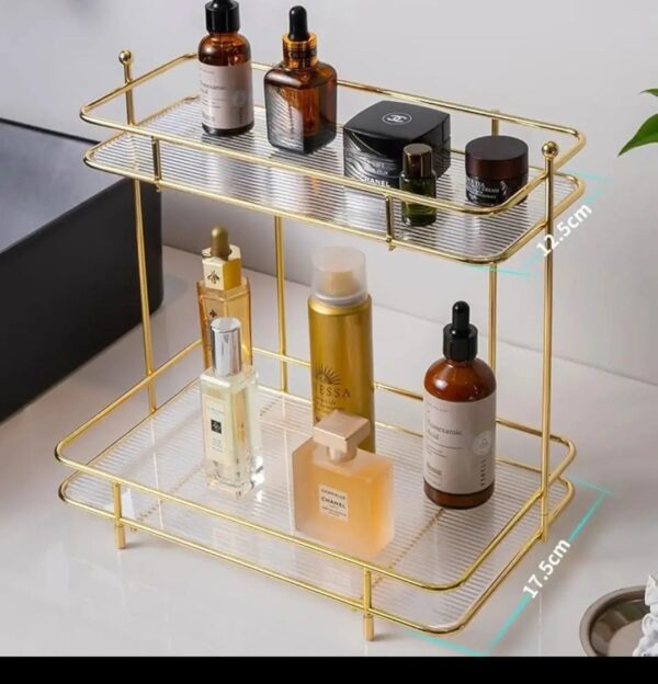 Perfect for vanities, countertops, or professional makeup stations, this cosmetics storage organizer helps you display and sort makeup, skincare, and beauty tools with ease. The tran (3)