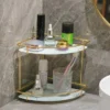 Maximize your counter space with our Premium 2-Layer Corner Acrylic Shelf – a stylish, modern organizer for makeup, skincare, and essentials.