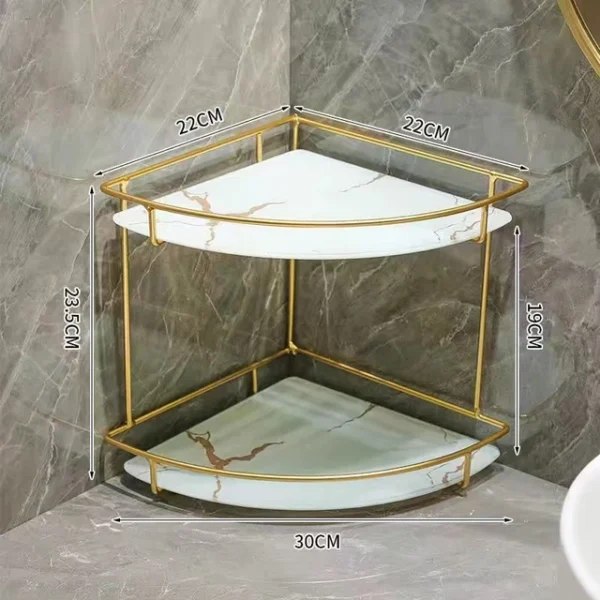 Premium 2-Layer Acrylic Corner Counter-Top Shelf - Modern Design Display for Organized Spaces - Image 5