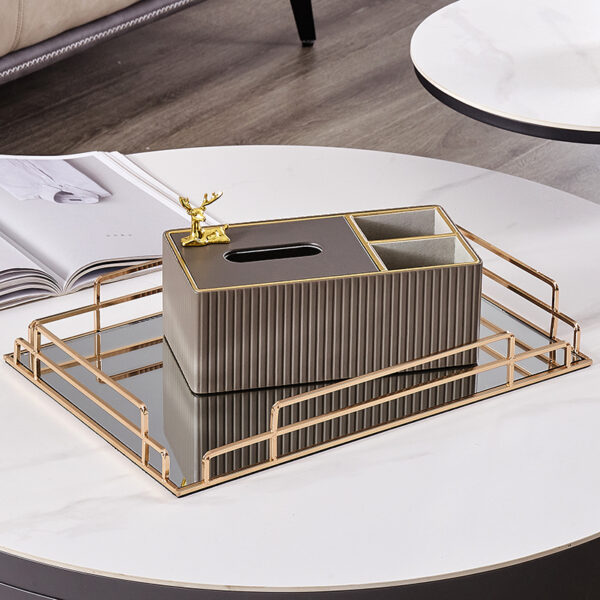 Premium Quality Vintage Glass Vanity Tray - Elegant Display Organizer for Perfume, Jewelry, Tissue Box & Makeup - Image 6