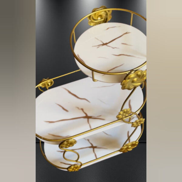 Premium Round 3-Tier Cosmetic Storage Shelf – Luxury Design