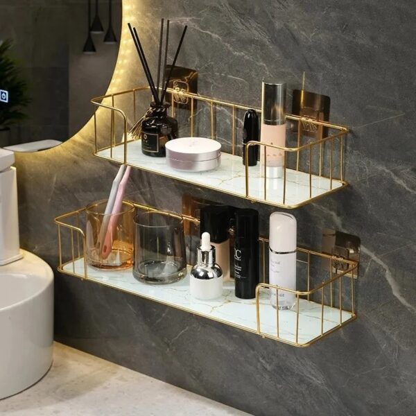 Premium Wall-Mounted Storage Rack for Bathroom – Space Saving Organizer Shelf for Toiletries & Essentials