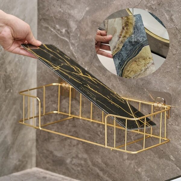 Premium Wall-Mounted Storage Rack for Bathroom – Space Saving Organizer Shelf for Toiletries & Essentials - Image 6