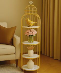 Wahaj Special 3-Layer Bird-Shaped Cage Rack-Decorative Storage Shelf for Home & Display