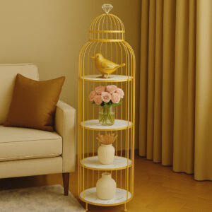 Wahaj Special 3-Layer Bird-Shaped Cage Rack-Decorative Storage Shelf for Home & Display