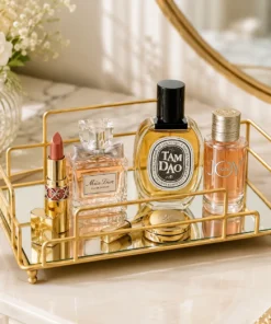 Vintage Cosmetic Glass Vanity Tray