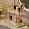 Gold Makeup Organizer