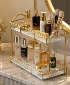 Gold Makeup Organizer