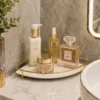Bathroom corner storage rack for shampoo soap skincare and bathroom essentials