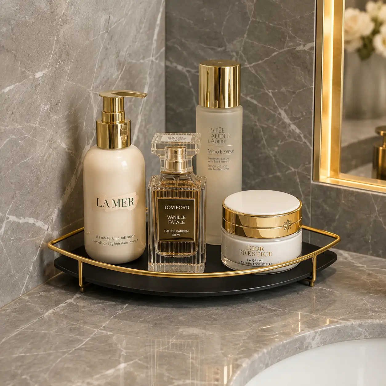 Bathroom corner storage rack for shampoo soap skincare and bathroom essentials