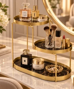 Alternative view of 3-Tier Dressing Table Cosmetic Organizer
