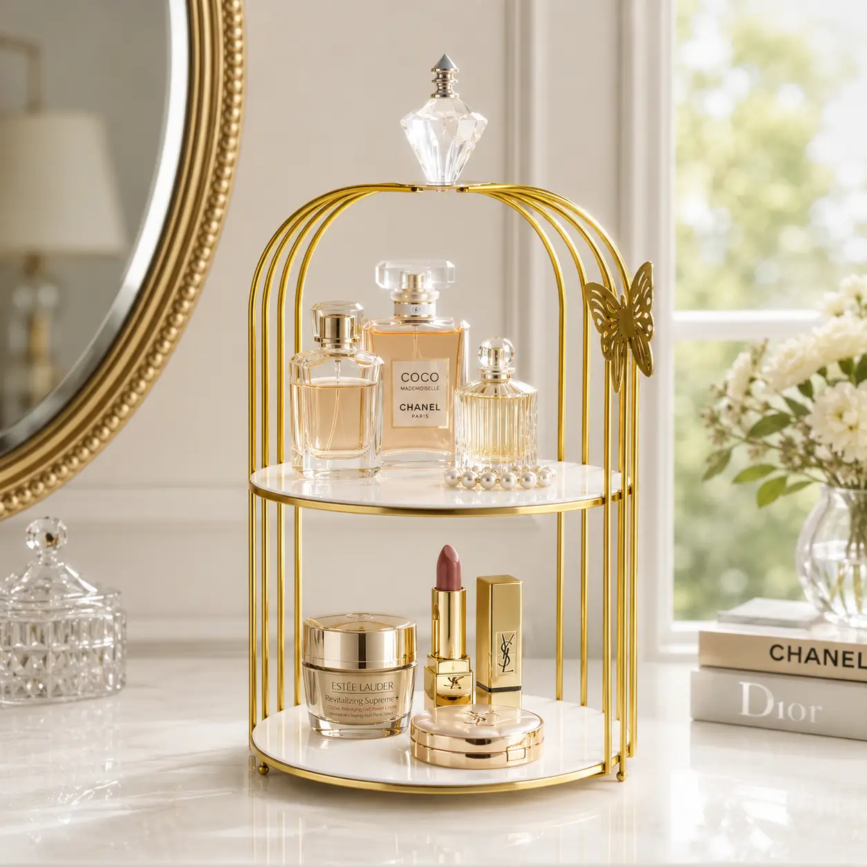 Butterfly Cage Makeup Organizer for cosmetics and beauty essentials