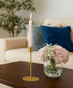 Modern Iron Candle Holder - Decorative Table Stand