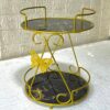 2 Layer Butterfly round Makeup Organizer Metal Cosmetic Organizer Makeup Storage Tray 2 scaled