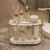 2 Tier Luxury Bathroom Countertop Organizer 4