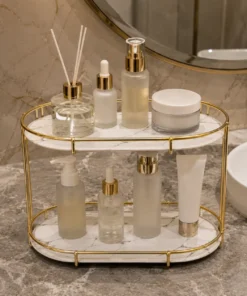Alternative view of 2-Tier Luxury Bathroom Countertop Organizer
