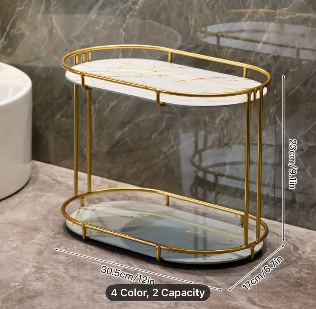 Wahaj Special Luxury 2-Tier Makeup Organizer