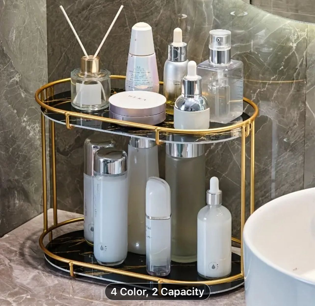 Wahaj Special Luxury 2-Tier Makeup Organizer