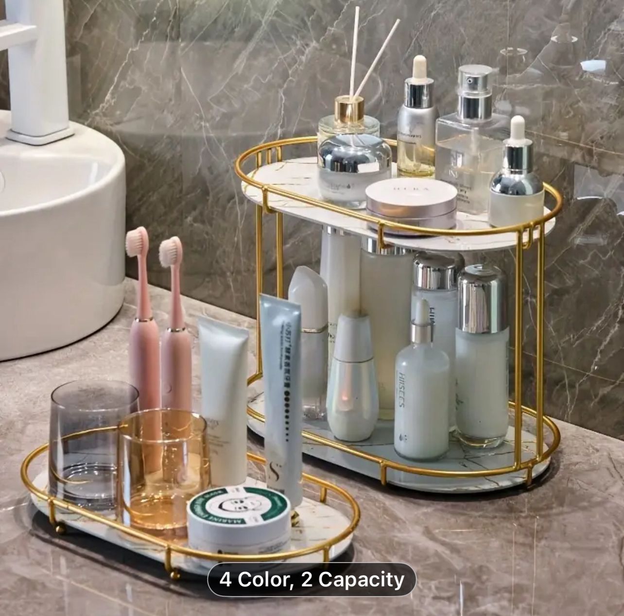 Wahaj Special Luxury 2-Tier Makeup Organizer
