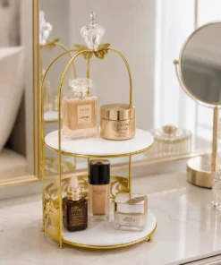 Alternative view of 2-Tier Butterfly cage Vanity Organizer