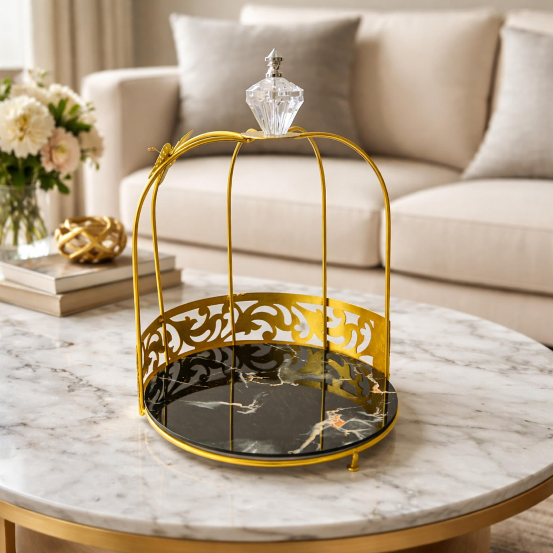 Cosmetics Cage Organizer with Butterfly Design - Beauty Meets Grace - Image 3