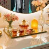 Modern Serving Tray - Decorative Makeup Tray for Vanity Storage