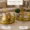 2 Piece Luxury Gold Makeup trays