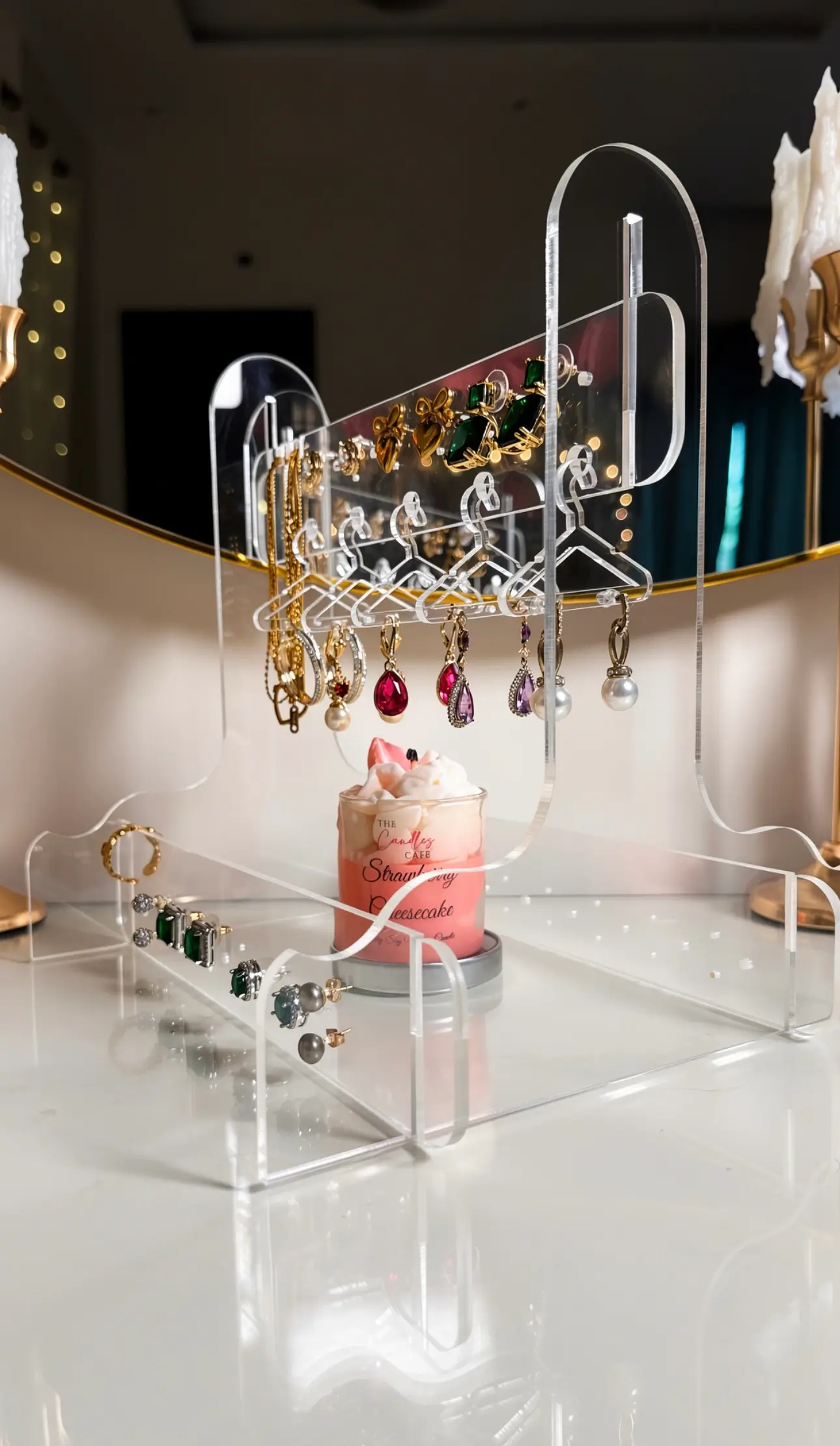 acrylic earring and jewellery organizers stand - Image 2