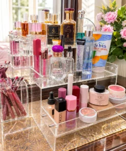 3 Layer Acrylic Cosmetic Stand